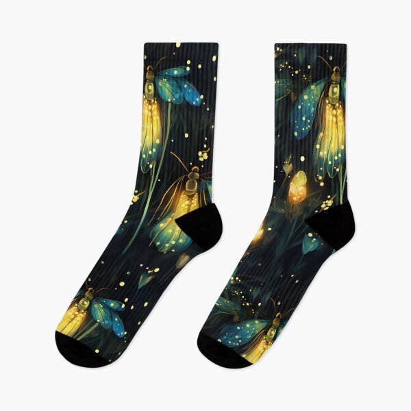 Item preview, Enchanted Summer Night Whispers: Luminescent Fireflies Pattern designed and sold by polonuim210.
