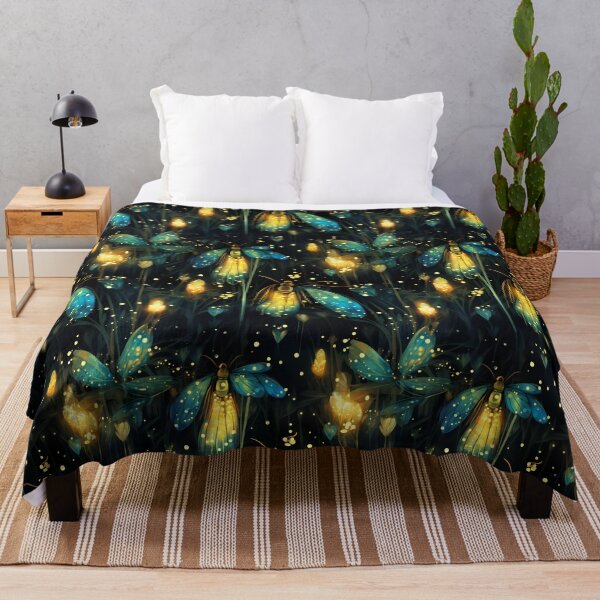 Item preview, Enchanted Summer Night Whispers: Luminescent Fireflies Pattern designed and sold by polonuim210.