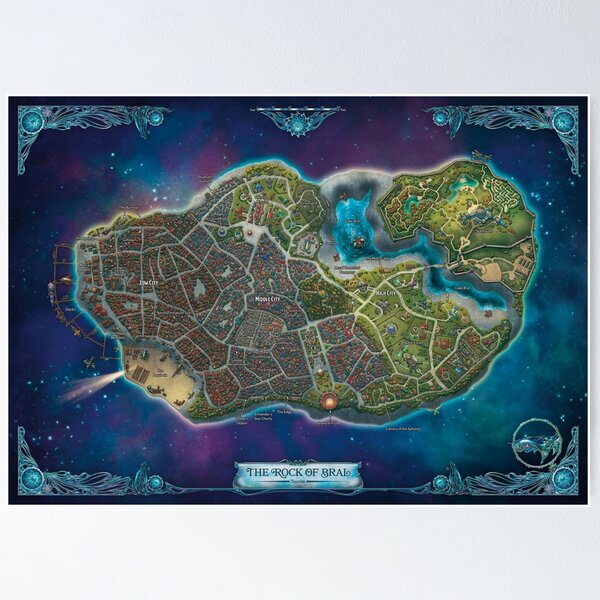 Item preview, Dungeons and Dragons Spelljammer: The Rock of Bral Map designed and sold by DGthenew1D.