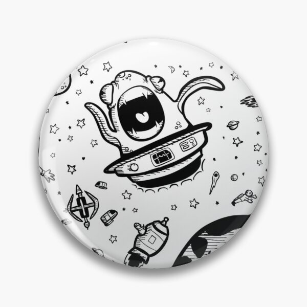 Item preview, Space Doodles - Fun Space Stuff - Line Art with Hashing designed and sold by ArtBySutherland.