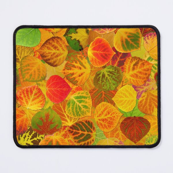 Item preview, Aspen Leaves collage solid medley seamless 1 designed and sold by GobaFineArts.