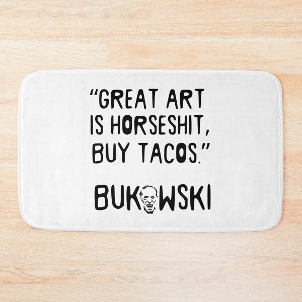 Item preview, Charles Bukowski Portrait and Taco Quote designed and sold by Unhinged Heather.