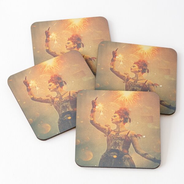 Item preview, Grungy Moody Retro Vintage Art Style Dark Circus Fire Performer designed and sold by AmandaArcane.