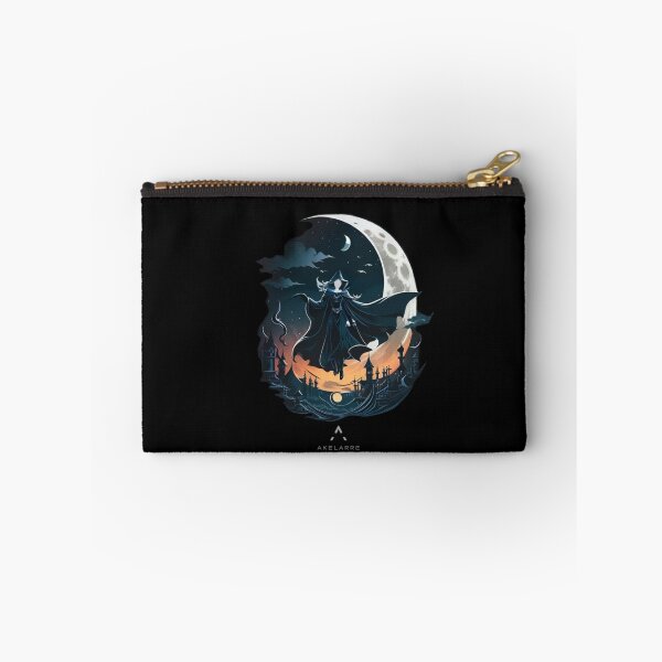 Item preview, Witch in medieval city and moon, Akelarre designed and sold by AkelarreDesigns.