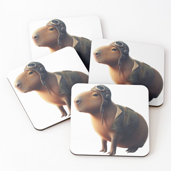 Item preview, Cute Capybara Airplane Pilot Artwork designed and sold by BrodatyDesign.