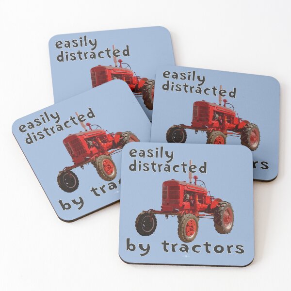Item preview, easily distracted by tractors designed and sold by SEADOGPRINTS.