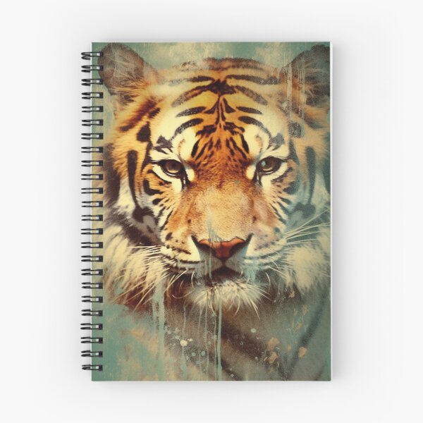 Item preview, Circus Tiger Grungy Moody Whimsical Folk Art Illustration  designed and sold by AmandaArcane.