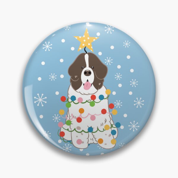 Item preview, Newfie Newfoundland Dog Christmas Tree - Brown White 5 designed and sold by Lulupainting.