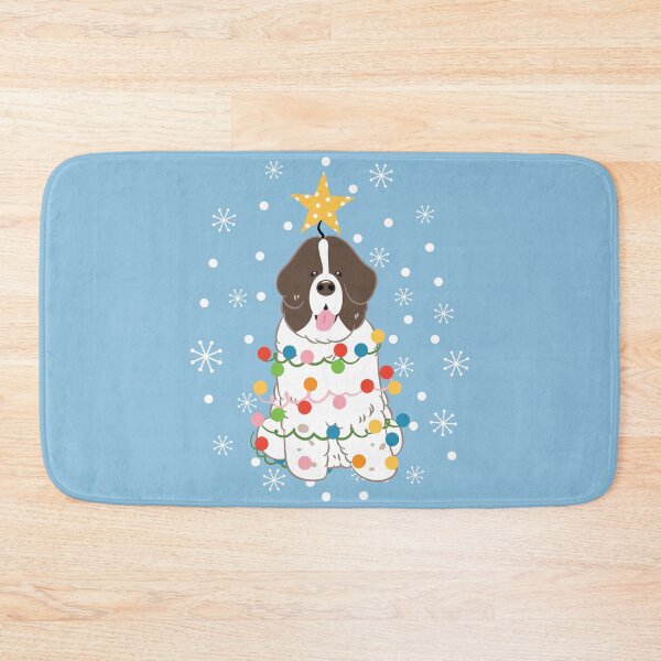 Item preview, Newfie Newfoundland Dog Christmas Tree - Brown White 5 designed and sold by Lulupainting.