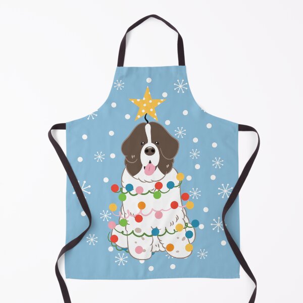 Item preview, Newfie Newfoundland Dog Christmas Tree - Brown White 5 designed and sold by Lulupainting.