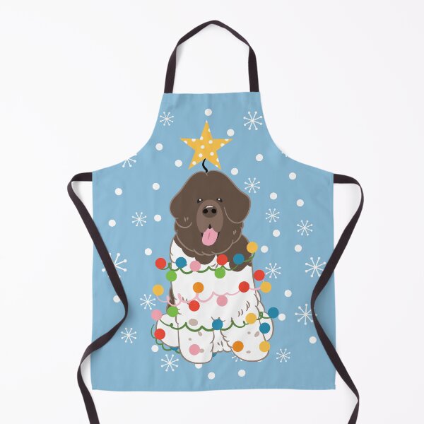 Item preview, Newfie Newfoundland Dog Christmas Tree - Brown White 6 designed and sold by Lulupainting.