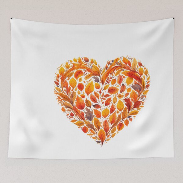 Item preview, Floral heart autumn leaves designed and sold by Seelenretter.