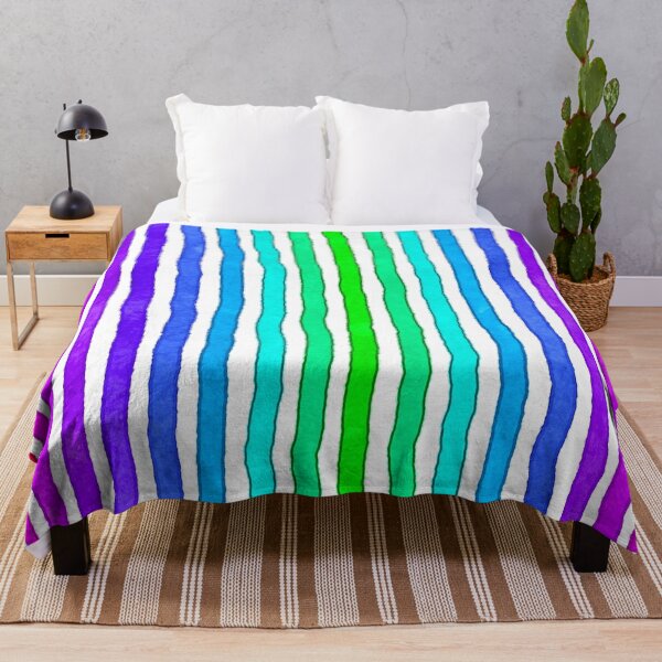 Item preview, Fuzzy Abstract Rainbow paint stripes designed and sold by SoshanaC.