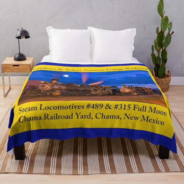 Item preview, Steam Trains As Home Decor: Stickers, Magnets, Desk Mats, Mouse Pads, Pillows, Totes, Mugs, Wall Art, Comforters, Shower Curtains, Clocks, Art Prints, Throw Blankets, Bath Mats, Jigsaw Puzzles & More designed and sold by MoreEZUSA-Here.