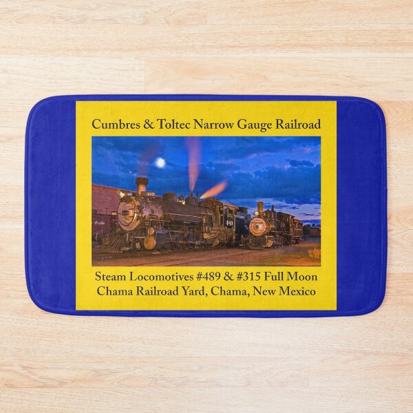 Item preview, Steam Trains As Home Decor: Stickers, Magnets, Desk Mats, Mouse Pads, Pillows, Totes, Mugs, Wall Art, Comforters, Shower Curtains, Clocks, Art Prints, Throw Blankets, Bath Mats, Jigsaw Puzzles & More designed and sold by MoreEZUSA-Here.