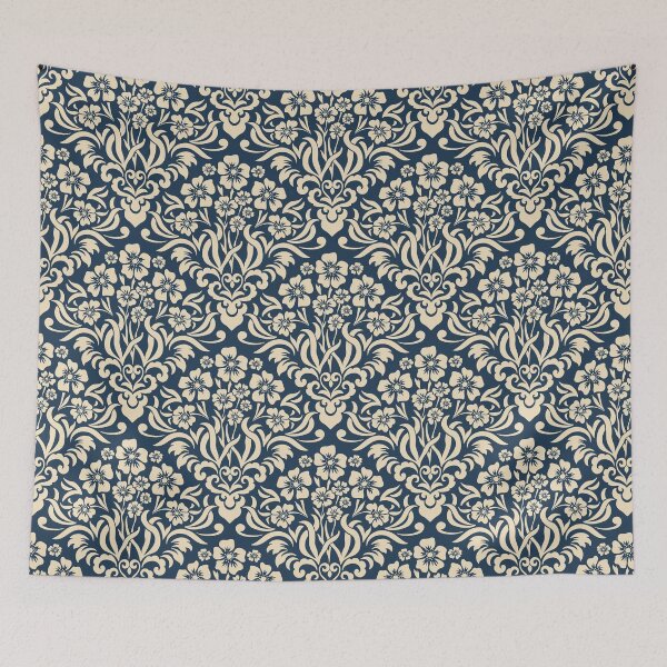 Item preview, Victorian pattern cream and blue designed and sold by WATEKE.
