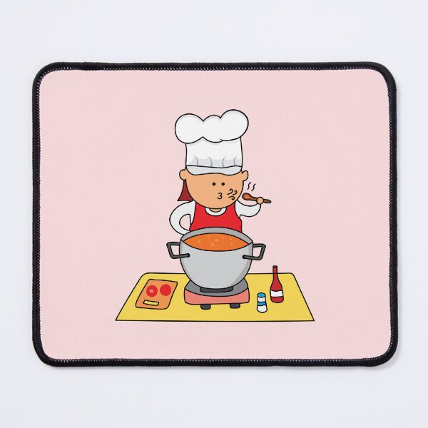 Item preview, chef cooking a soup in the kitchen designed and sold by wordspotrayal.