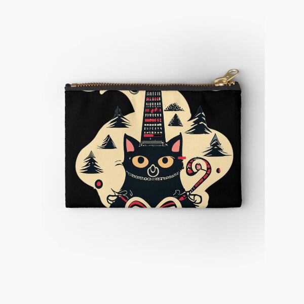 Item preview, Black cat ready for some caroling, exuding a festive charm. designed and sold by Charm-Creations.