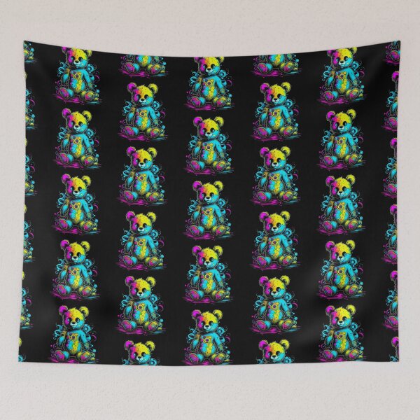 Item preview, Psychedelic Stuffed Bear designed and sold by Mlaniel.