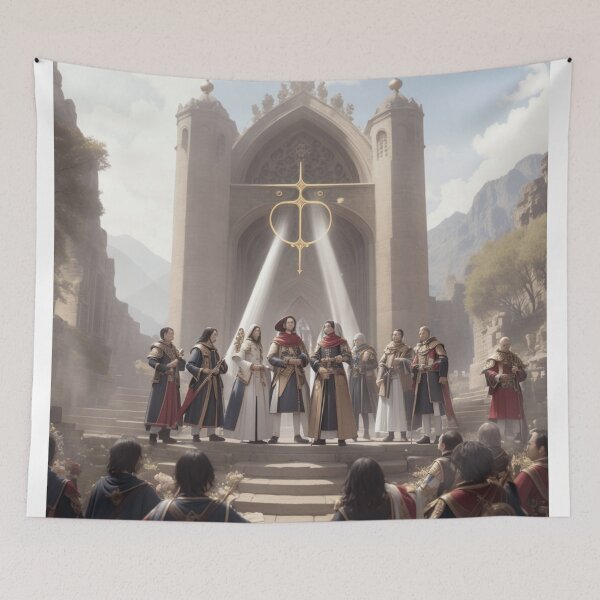 Item preview, Medieval Nobles Addressing a Gathered Crowd designed and sold by Myahashaye.