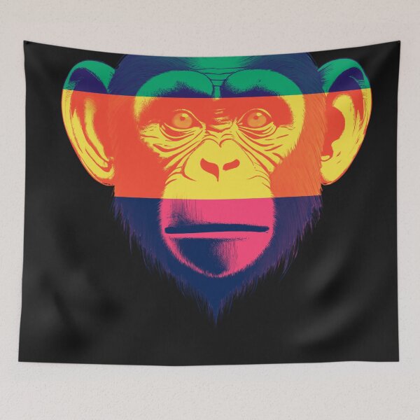 Item preview, The monkey's face is divided into 3 colors. designed and sold by attakorn.