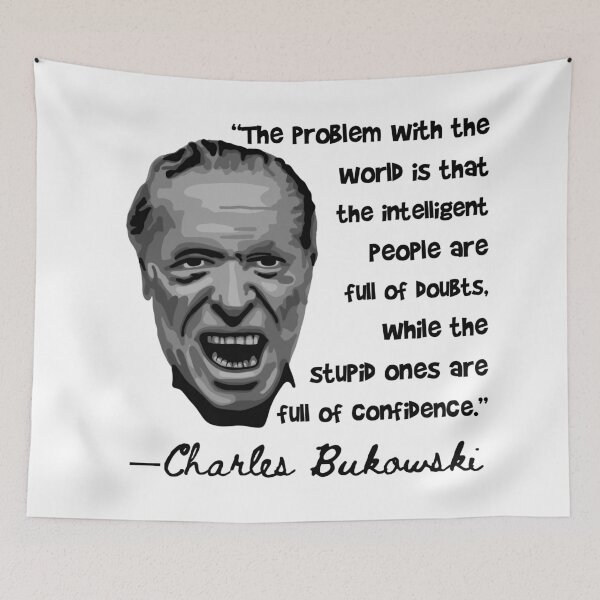 Item preview, Charles Bukowski Portrait and Quote designed and sold by Unhinged Heather.