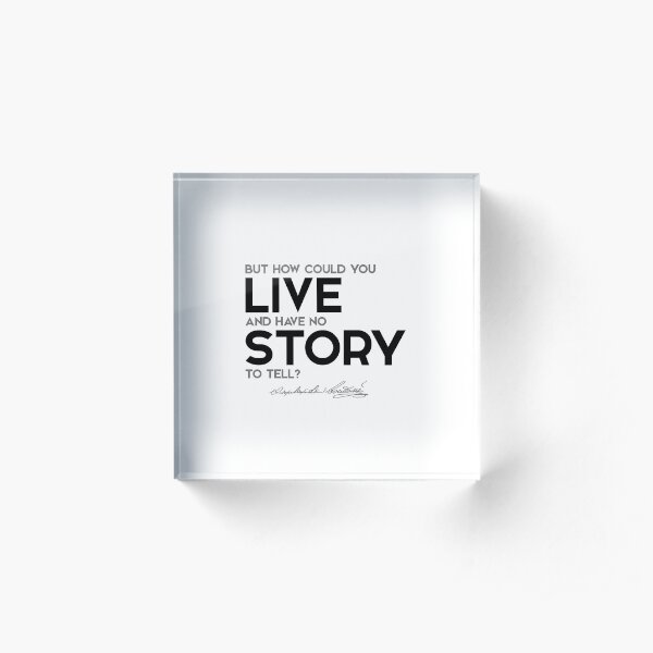 story to tell - fyodor dostoevsky Acrylic Block