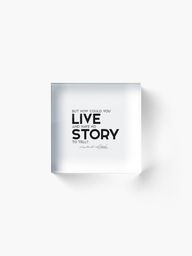 Alternate view of story to tell - fyodor dostoevsky Acrylic Block