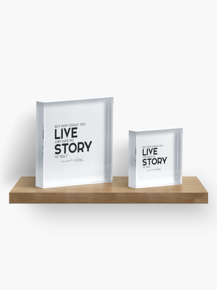 Alternate view of story to tell - fyodor dostoevsky Acrylic Block