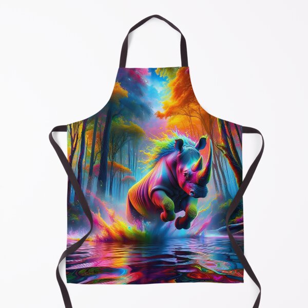 Item preview, Psychedelic Woolly Rhino Leap designed and sold by Matt's Artificial Nature.