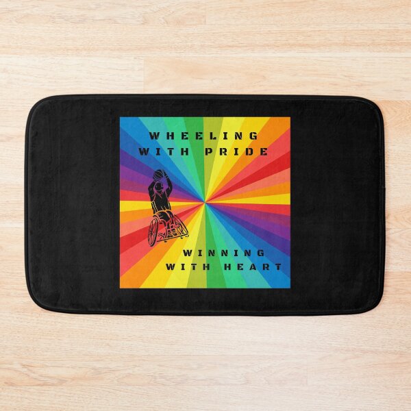 Item preview, LGBTQ Wheelchair Basketball Disability Slogan. Wheeling with pride, winning with heart. Lgbtq Wheelchair t-shirt designed and sold by PrideBeProud.