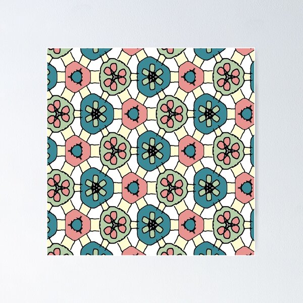 Item preview, Pastel Retro Patterned Tile designed and sold by MonCreedon.