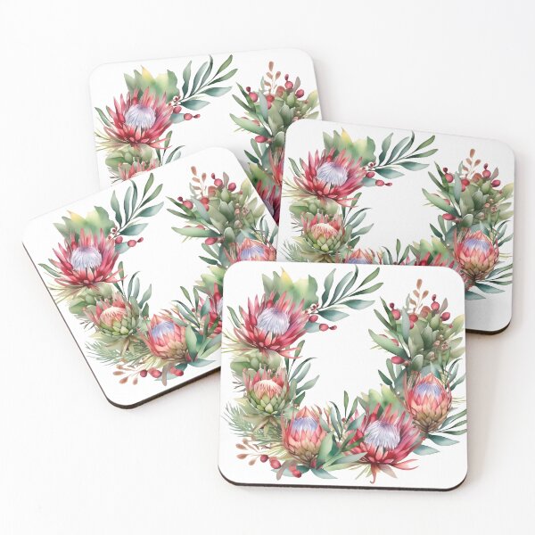 Item preview, Protea Wreath, Christmas Wreath designed and sold by IzzettDigital.