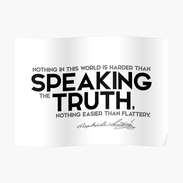 speaking the truth - fyodor dostoevsky Poster
