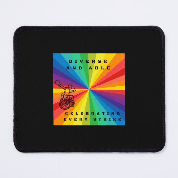 Item preview, LGBTQ Wheelchair Table Tennis Disability Slogan. Diverse and able, celebrating every strike. Lgbtq Wheelchair t-shirt designed and sold by PrideBeProud.