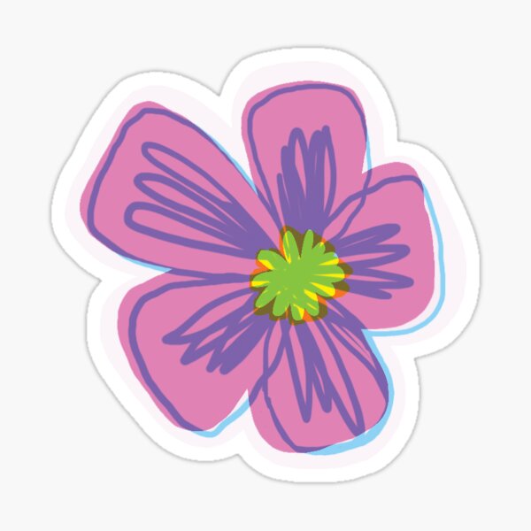 Pink Wildflower Sticker