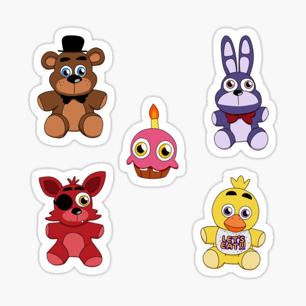  Five Nights At Freddy's Stickers - 4 Sheets of Stickers : Toys  & Games