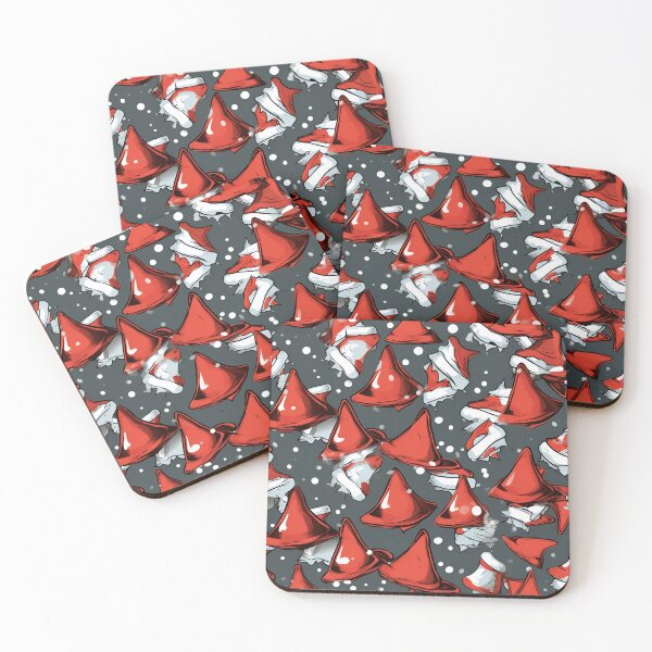 Item preview, Christmas Santa Hats Pattern Festive Holiday Design designed and sold by inkArtistryfine.