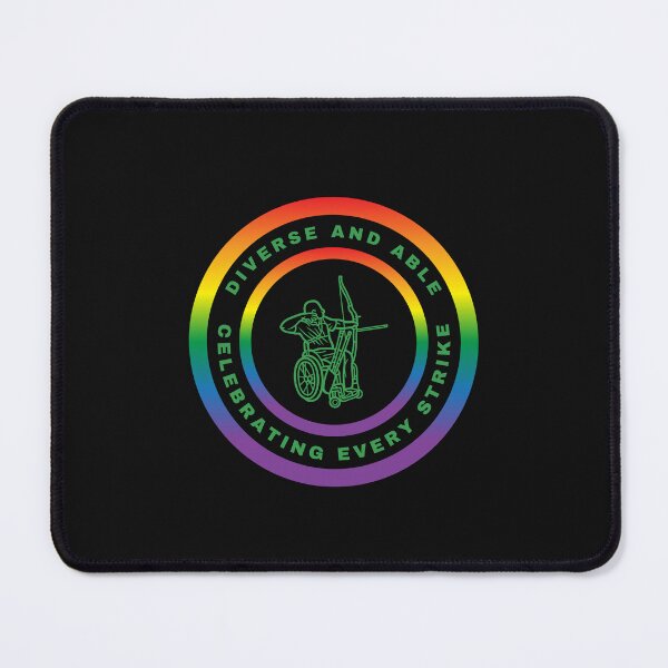 Item preview, LGBTQ Wheelchair Archery Disability Slogan. Diverse and able, celebrating every strike. Lgbtq Wheelchair t-shirt designed and sold by PrideBeProud.