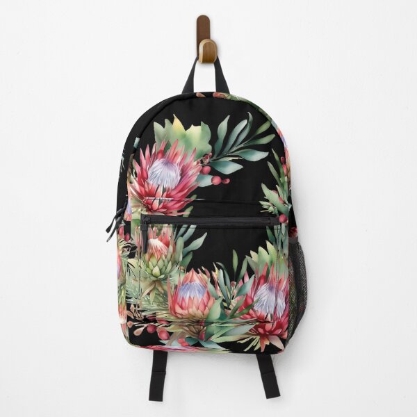 Item preview, Protea Wreath on black background designed and sold by IzzettDigital.