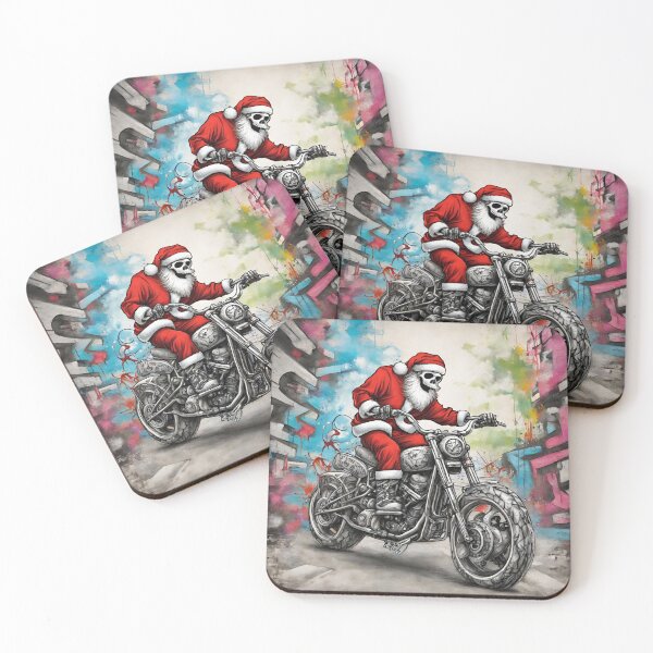 Item preview, Bones Santa biker rider designed and sold by Lost Highway Horror..