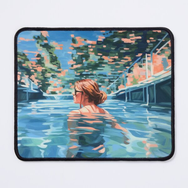 Item preview, Pool Dip - Woman with Sunglasses Enjoying Vacation designed and sold by GalleryOXO.