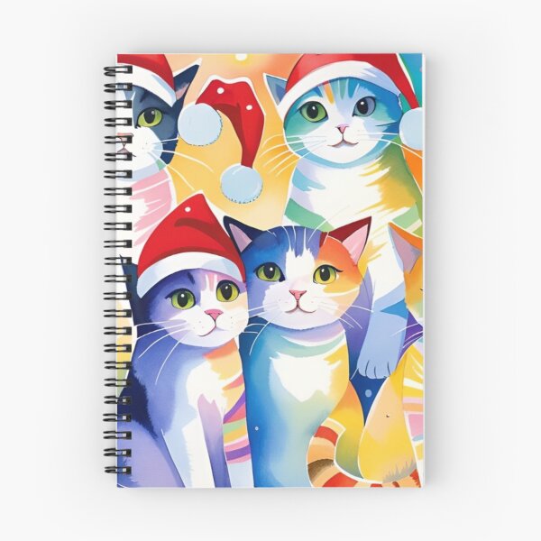 Item preview, Watercolor Christmas Cats designed and sold by purplesensation.
