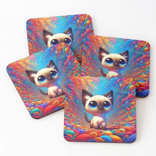 Item preview, Vibrant Siamese Cat  designed and sold by CharmStudio.