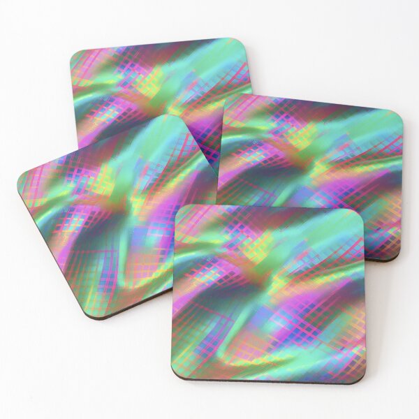 Item preview, Vibrant Neon Grid Abstract Artwork designed and sold by inkArtistryfine.