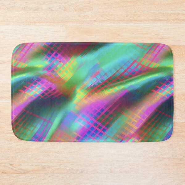 Item preview, Vibrant Neon Grid Abstract Artwork designed and sold by inkArtistryfine.