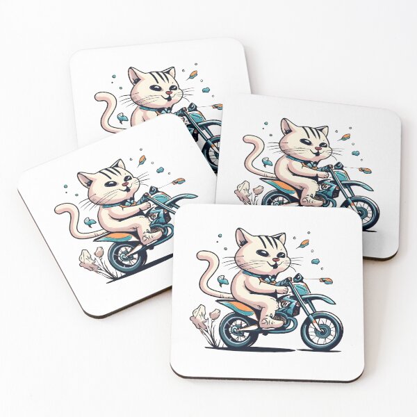 Item preview, Cat and moto cross designed and sold by SabyDigitalArt.