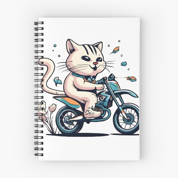 Item preview, Cat and moto cross designed and sold by SabyDigitalArt.
