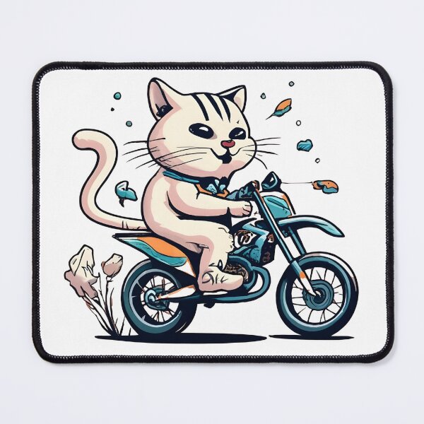 Item preview, Cat and moto cross designed and sold by SabyDigitalArt.
