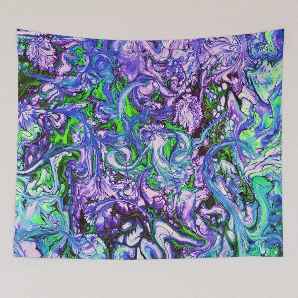 Item preview, Swirls and Curls Abstract Blue Green Purple designed and sold by Karen Simon.